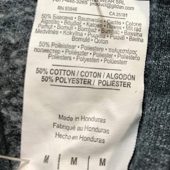 Gildan Gray Inspire Activewear Long Sleeve Hoodie Sweatshirt M - Picture 4 of 8